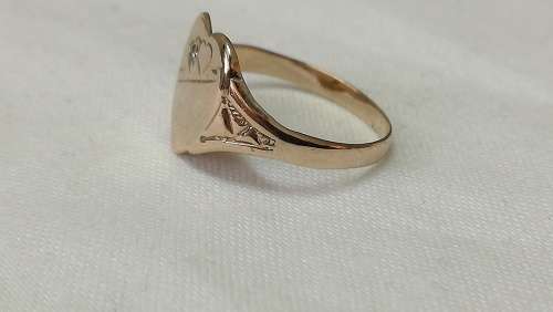 Vintage 9ct Rose gold Signet ring